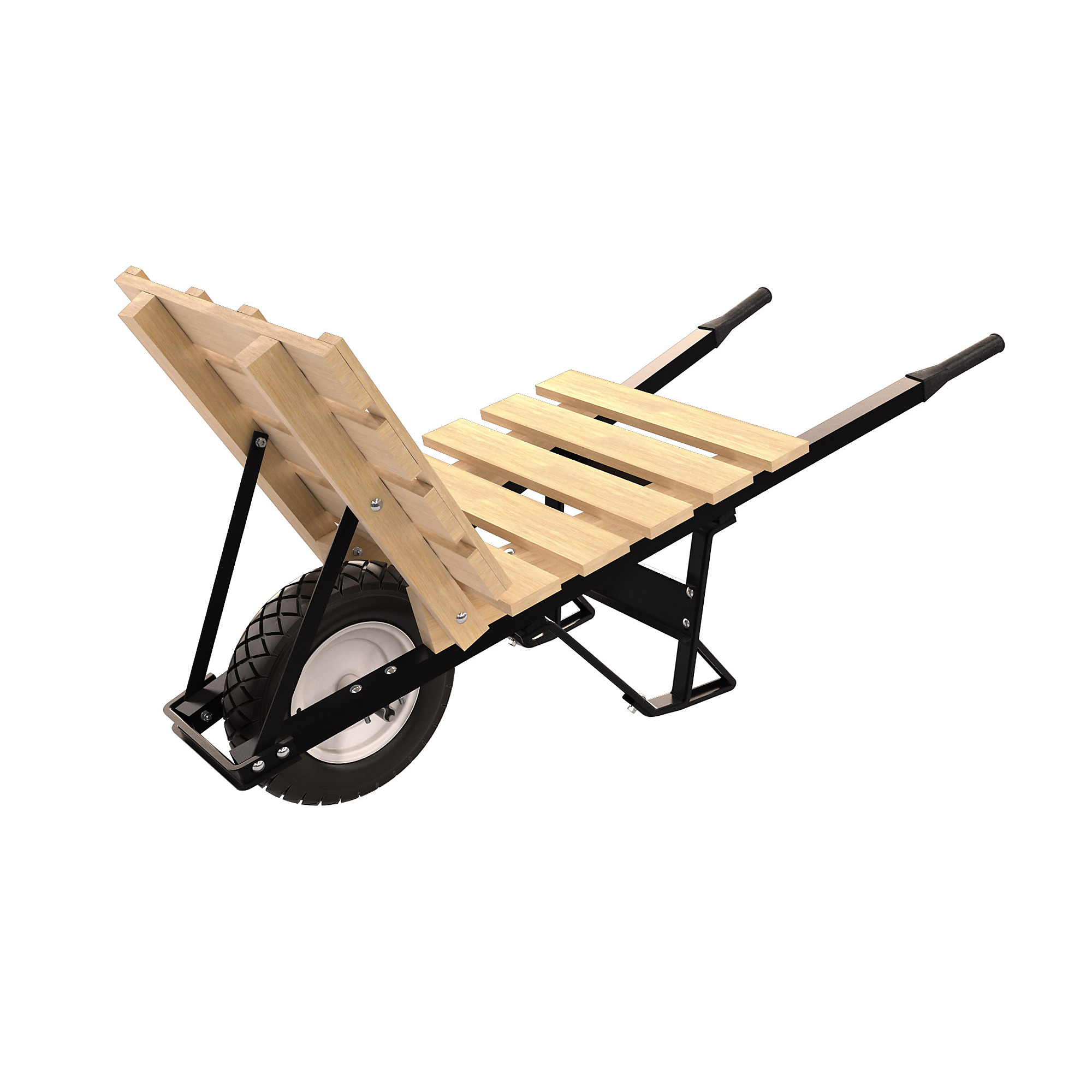 Bon Pro Plus, Brick Tile Barrow - Single Flatfree Tire-Stl HDL, Model# 28-916